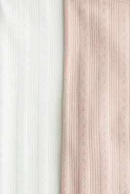 Lot de 2 leggings - Rose clair/blanc