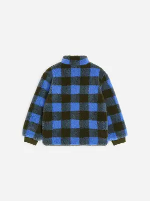 Veste en peluche - Vert/Bleu