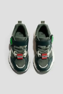Motif-detail trainers - Vert kaki/Minecraft