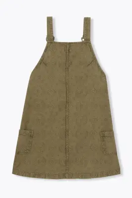 Robe salopette brodée