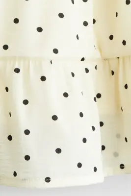 Jupe à étages - Jaune clair/pois