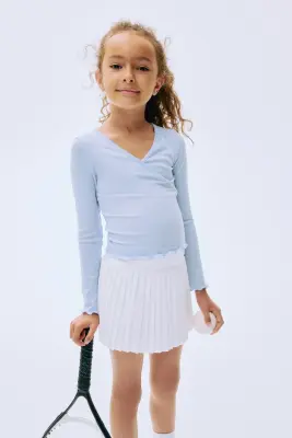 Top de sport croisé - Bleu clair