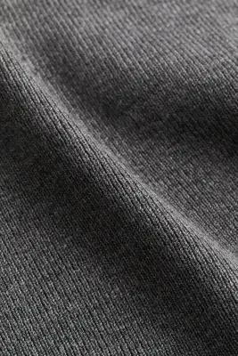 Jupe en maille côtelée - Gris chiné