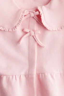 Gilet avec col et basque - Rose clair