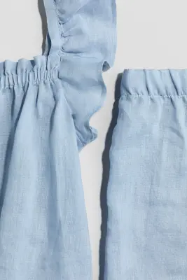 Ensemble 2 pièces en lin - Bleu clair