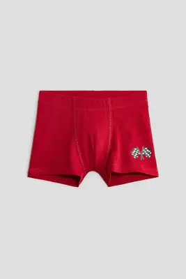 Lot de 5 boxers en coton - Blanc/voitures