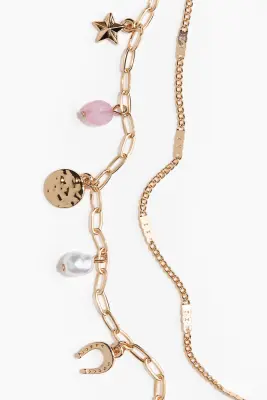 Lot de 2 bracelets en métal - Doré