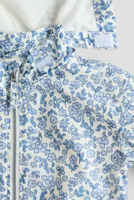 Veste imprimée - Bleu clair/fleuri