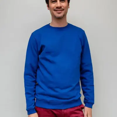 Sweat homme Alex molletonné bleu Europe