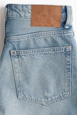 Short High en denim - Bleu denim clair