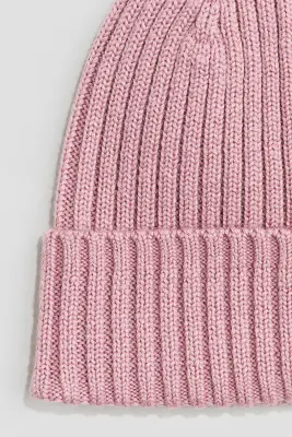 Bonnet en laine - Rose clair
