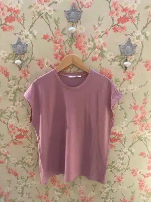 Nouveau ! POMANDÈRE T-Shirt Lin Coton D197 Mauve -30%
