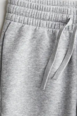 Pantalon jogger à l'intérieur brossé - Gris chiné