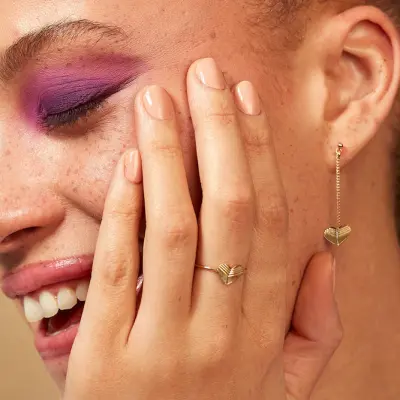 Bague Coeur Ligne