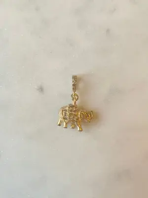 Nouveau ! ROOM SERVICE JEWELRY Charm Baby Elephant Diamants