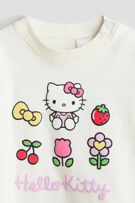 Lot de 2 T-shirts imprimés en coton - Violet clair/Hello Kitty