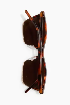 Lunettes de soleil - Marron/motif écaille de tortue