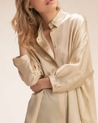 Chemise Manon oversize en soie