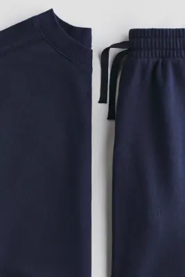 Ensemble 2 pièces en molleton - Bleu marine