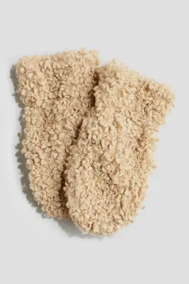 Moufles duveteuses - Beige