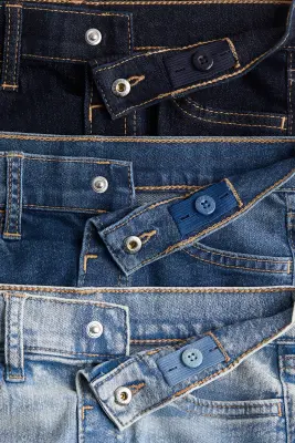 Lot de 3 Comfort Stretch Slim Fit Jeans - Bleu denim/bleu denim clair