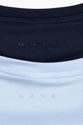 Lot de 2 tops de sport DryMove™ - Bleu clair/bleu marine