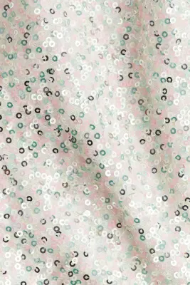 Robe à sequins - Blanc/argenté