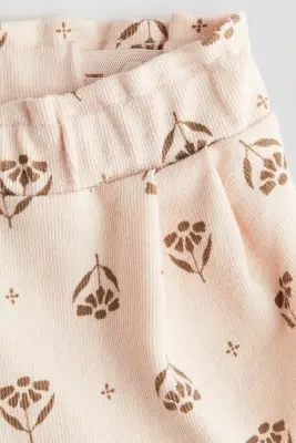 Short en jersey imprimé - Rose clair/fleuri