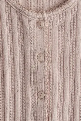 Débardeur en jersey pointelle - Beige