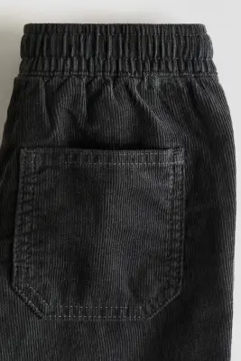 Pantalon doublé en velours côtelé - Gris foncé