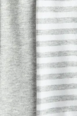 Lot de 2 leggings évolutifs - Gris clair/rayé