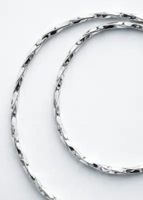 Collier à chaîne polie - Argenté