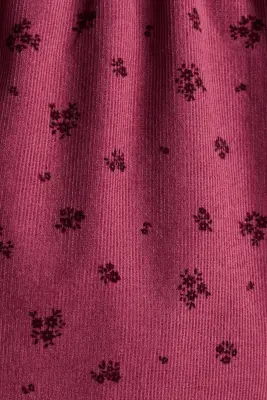 Pantalon en velours côtelé à motif - Rose ancien foncé/fleuri
