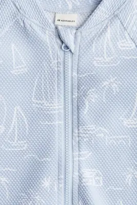 Maillot de bain UPF 50 - Bleu clair/bateaux