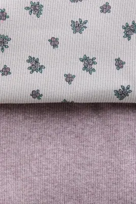 Lot de 2 bodies Room-to-grow - Violet clair/fleuri