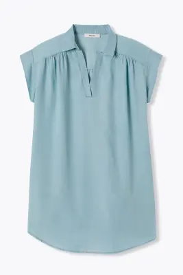 Robe courte en lyocell Femme