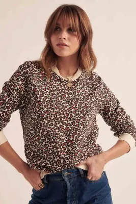 Sweat-shirt Ignace léopard