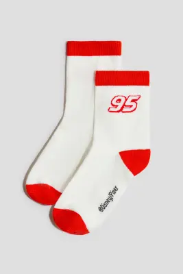 Lot de 5 paires de chaussettes à motif - Bleu/Cars