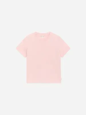 Lot de 3 t-shirts col rond - Rose/Lilas/Rouge