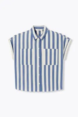 Chemise boîte rayée Femme