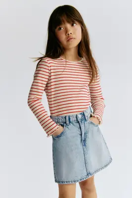 Jupe en denim - Bleu denim clair