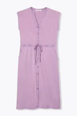 Robe midi en jersey uni Femme