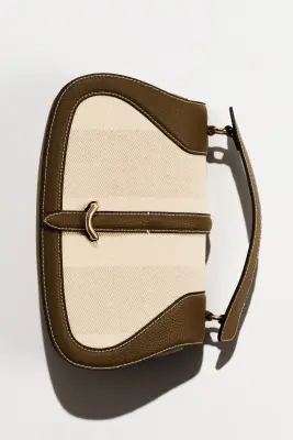 Sac crossbody - Vert kaki/beige clair