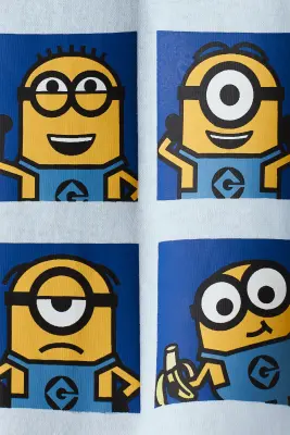 T-shirt en coton avec motif imprimé - Bleu clair/Minions
