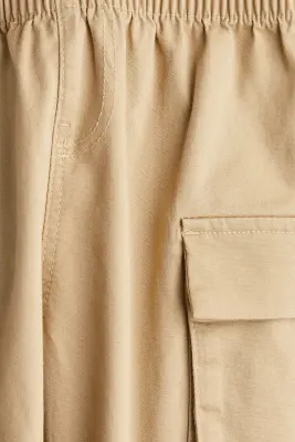 Pantalon cargo en coton - Beige