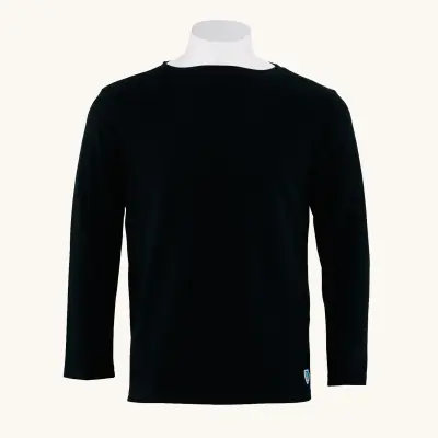 Marinière Noir Uni, mixte