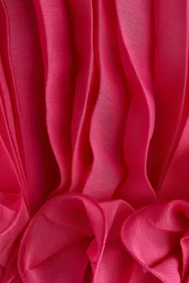 Jupe plissée vaporeuse - Rose vif