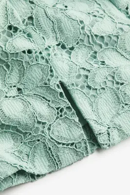 Minijupe en dentelle - Vert menthe