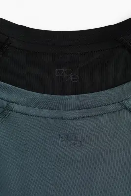 Lot de 2 T-shirts de sport DryMove™ - Turquoise foncé/noir