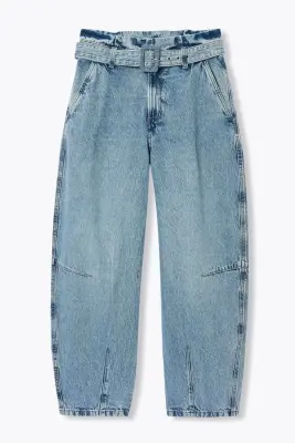 Jean paperbag taille haute